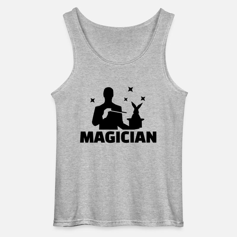 Zauberer - Gildan Männer Tank Top - Grau meliert