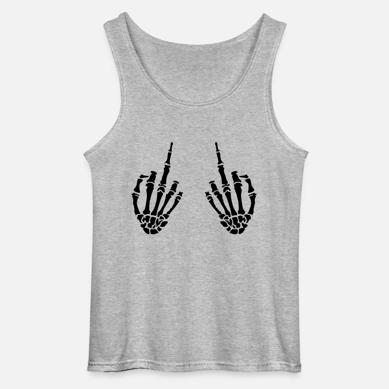 middle fingers design - Gildan Männer Tank Top - Grau meliert