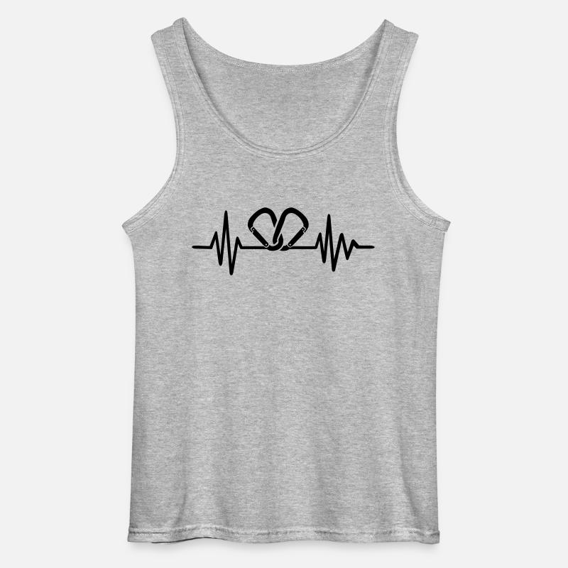 Klettern - Gildan Männer Tank Top - Grau meliert