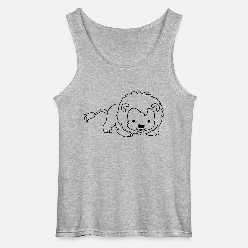 kleiner_loewe_01 - Gildan Männer Tank Top - Grau meliert