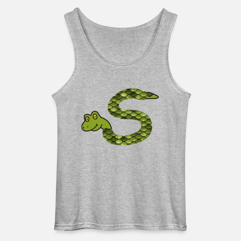 serpente s - Canotta da uomo Gildan - grigio melange