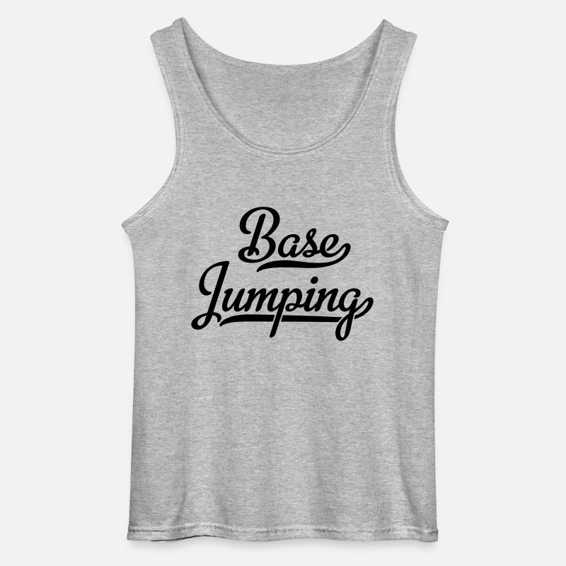 Base Jumping - Gildan Männer Tank Top - Grau meliert