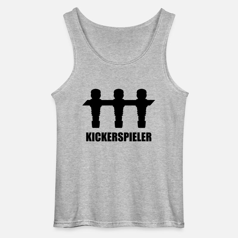 Kickerspieler - Kickershirt - Gildan Männer Tank Top - Grau meliert