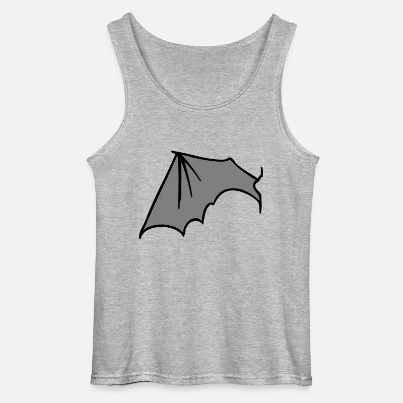 batwing_left_grey - Gildan Männer Tank Top - Grau meliert
