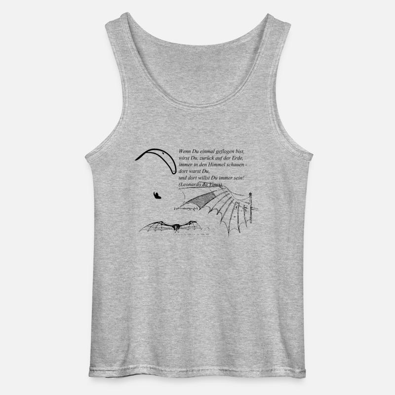 davinci - Gildan Männer Tank Top - Grau meliert
