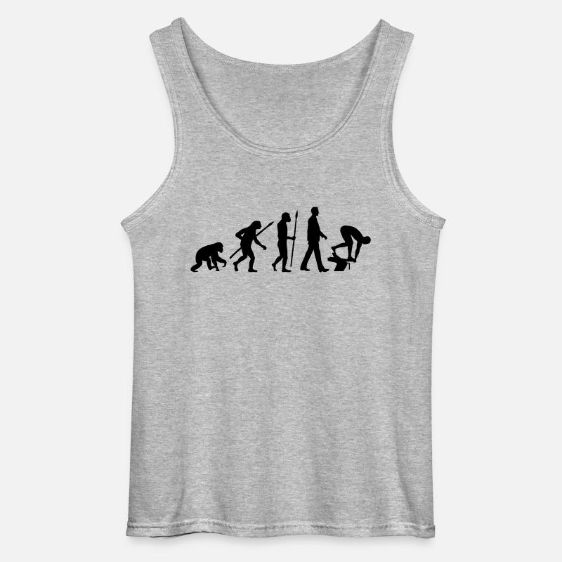 evolution_schwimmer_102012_a_1c - Gildan Männer Tank Top - Grau meliert