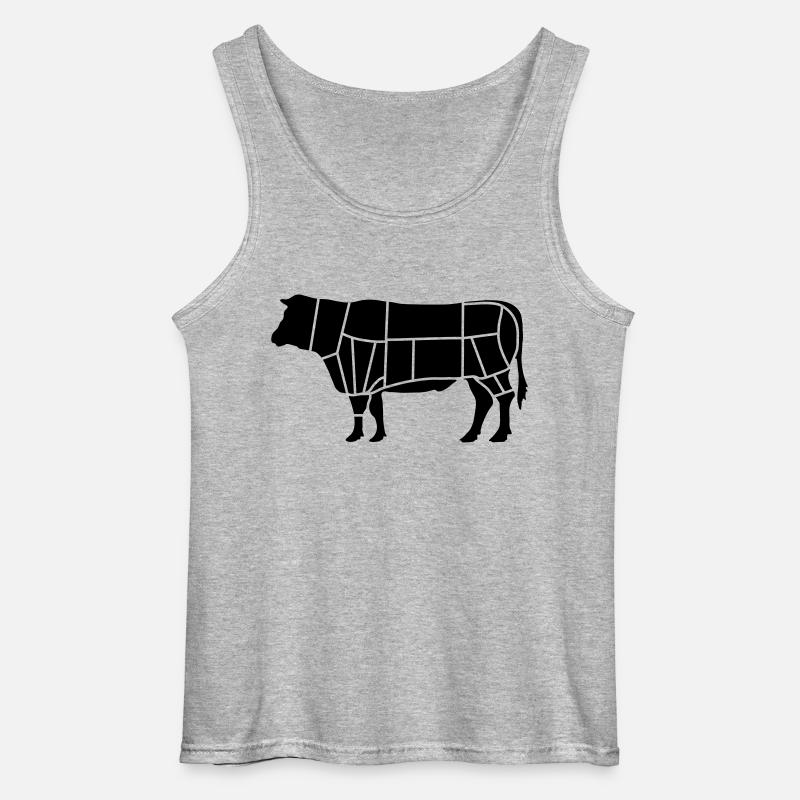 fleisch fleischer_b1 - Gildan Männer Tank Top - Grau meliert