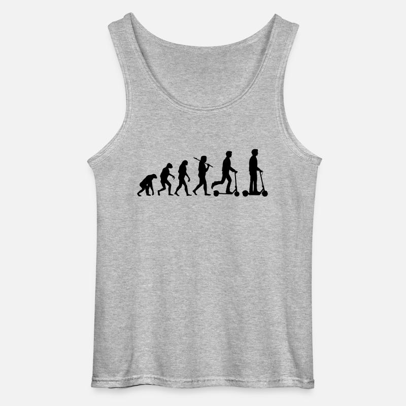 Evolution Escooter Elektroroller - Gildan Männer Tank Top - Grau meliert