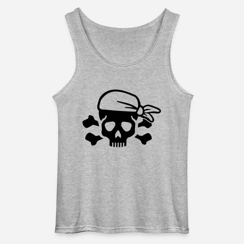 Pirat - Gildan Männer Tank Top - Grau meliert