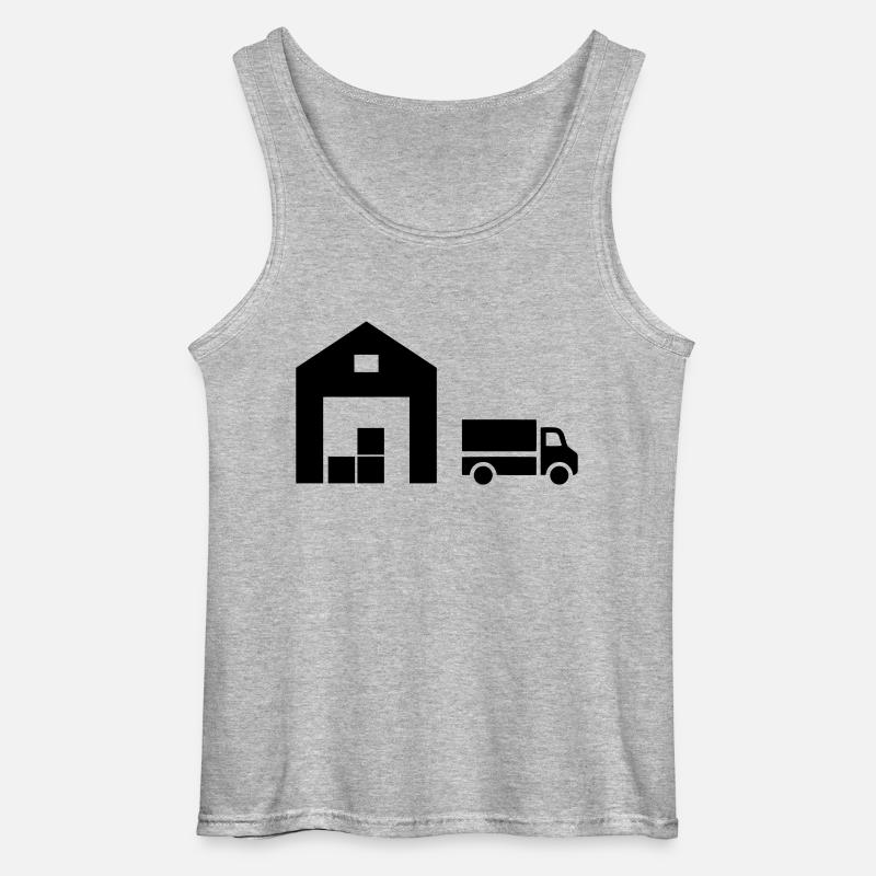 Logistik - Gildan Männer Tank Top - Grau meliert