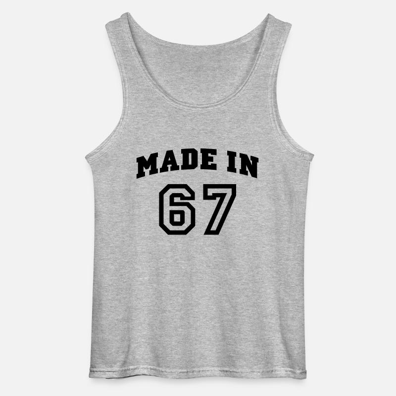 mp_madein67a - Gildan Männer Tank Top - Grau meliert