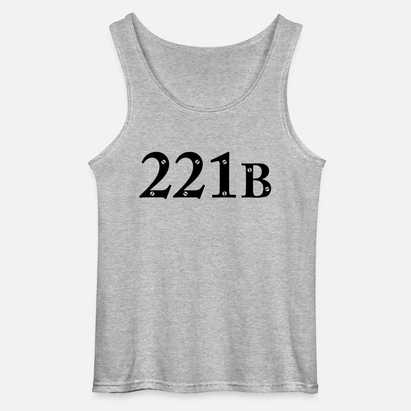 Sherlock Holmes - 221B - Gildan Männer Tank Top - Grau meliert