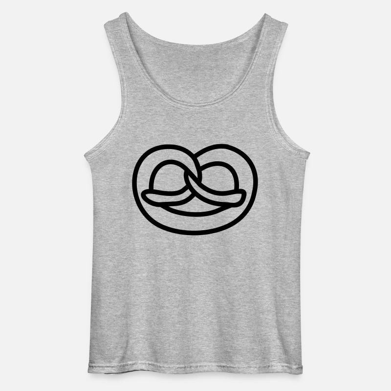 Brezel 4a - Gildan Männer Tank Top - Grau meliert
