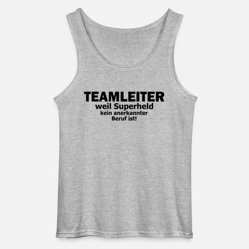 teamleiter - Gildan Männer Tank Top - Grau meliert