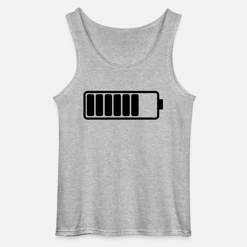 battery_01 - Gildan Männer Tank Top - Grau meliert
