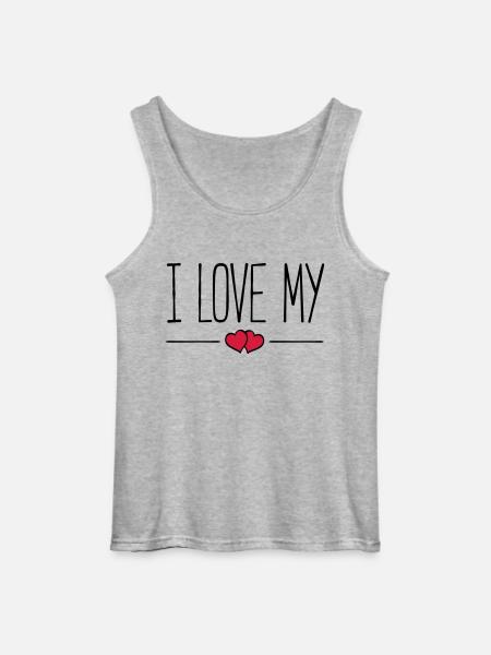 i love my - Gildan Männer Tank Top - Grau meliert