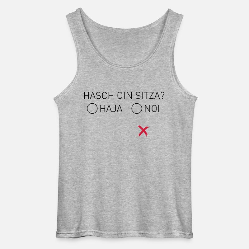 Hasch oin? - Gildan Männer Tank Top - Grau meliert