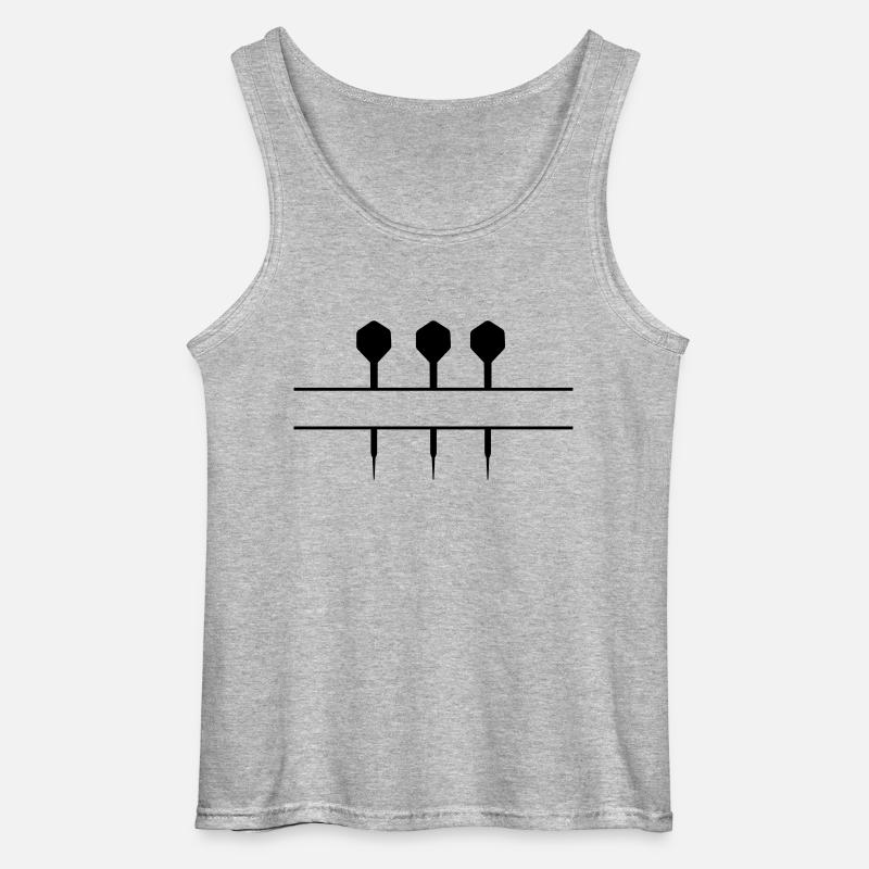 Pfeile Dart Text - Gildan Männer Tank Top - Grau meliert