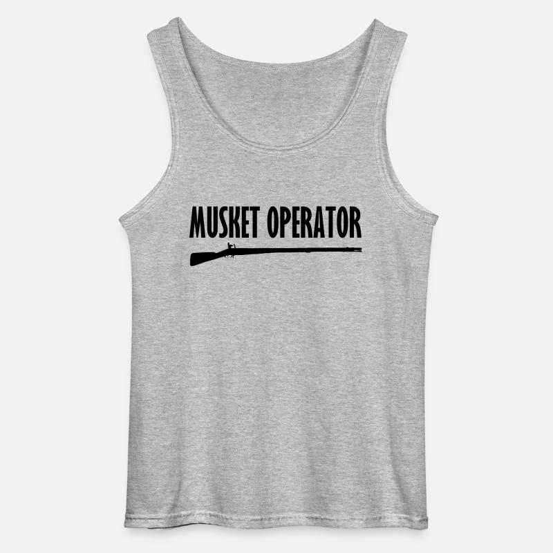 Musket Operator - Gildan Männer Tank Top - Grau meliert