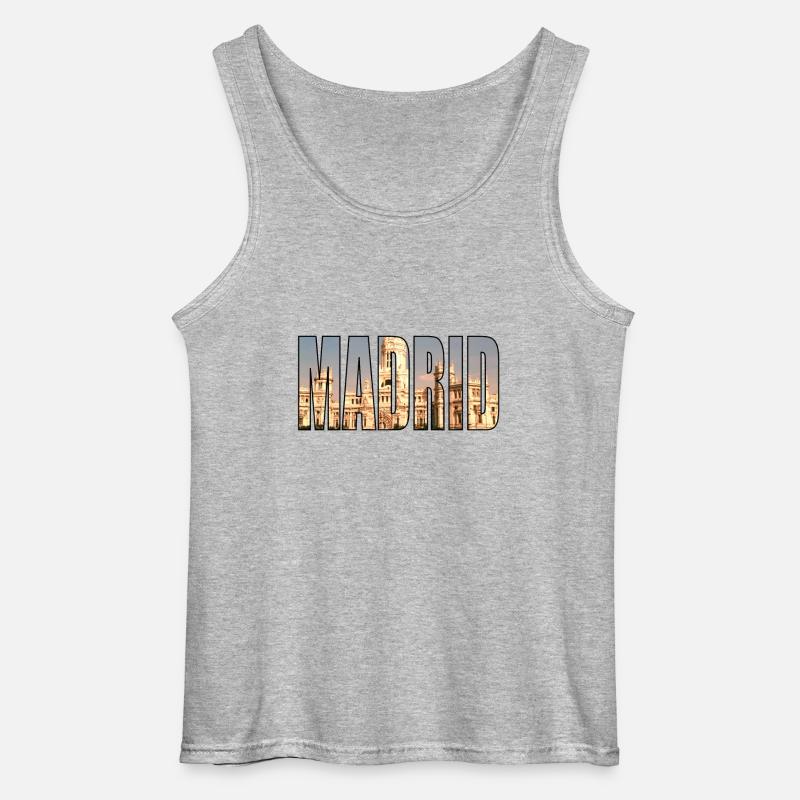 MADRID SPANIEN - Gildan Männer Tank Top - Grau meliert