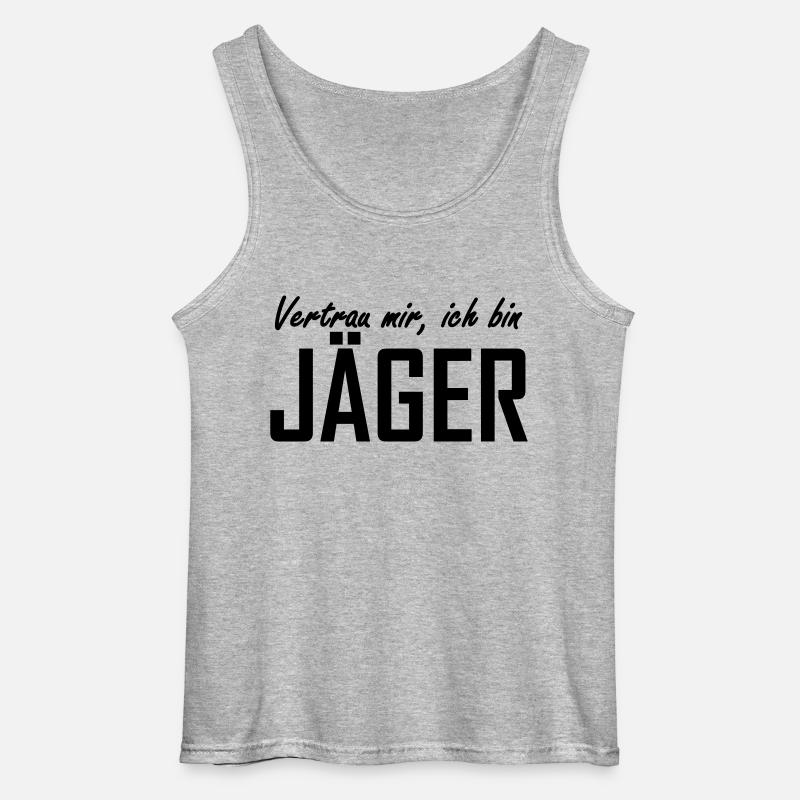 jäger - Gildan Männer Tank Top - Grau meliert