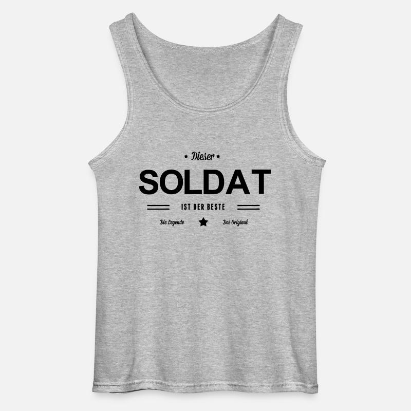 Bester Soldat - Gildan Männer Tank Top - Grau meliert
