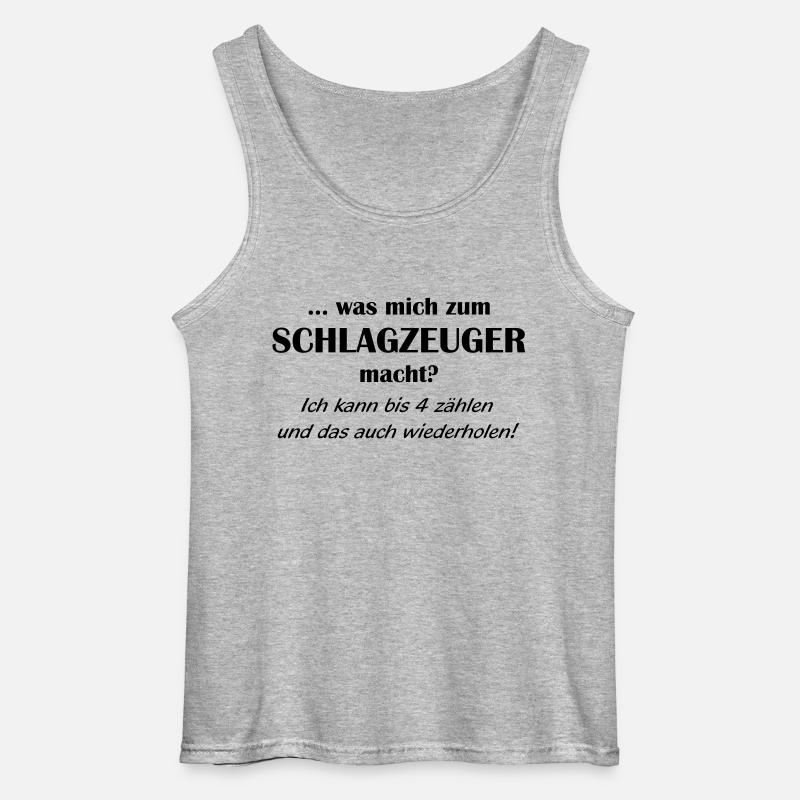 Schlagzeuger Qualifikation 1farbig - Gildan Männer Tank Top - Grau meliert