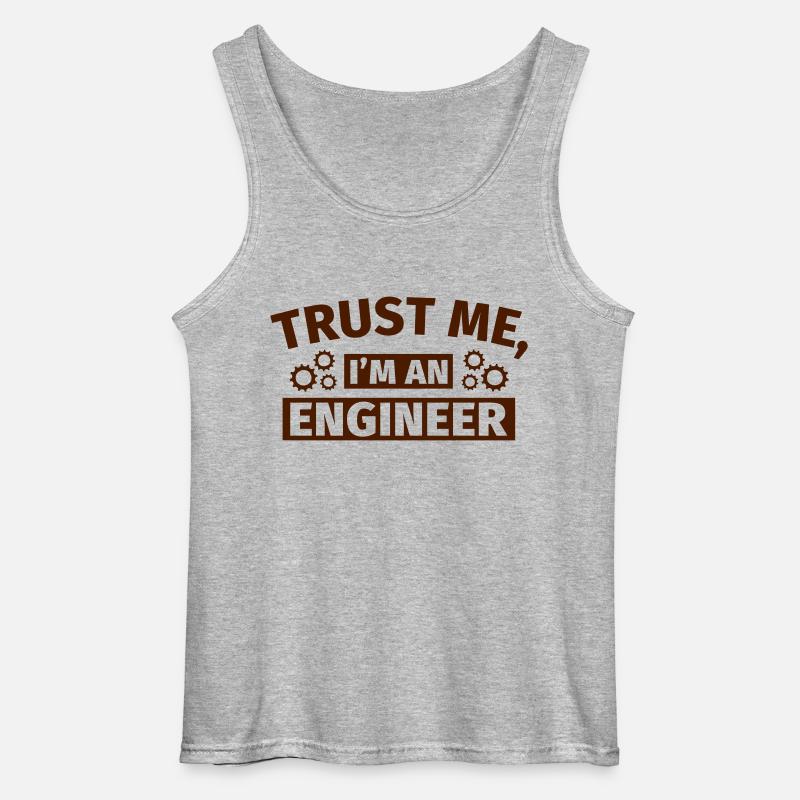 Trust Me I'm an Engineer - Gildan Männer Tank Top - Grau meliert