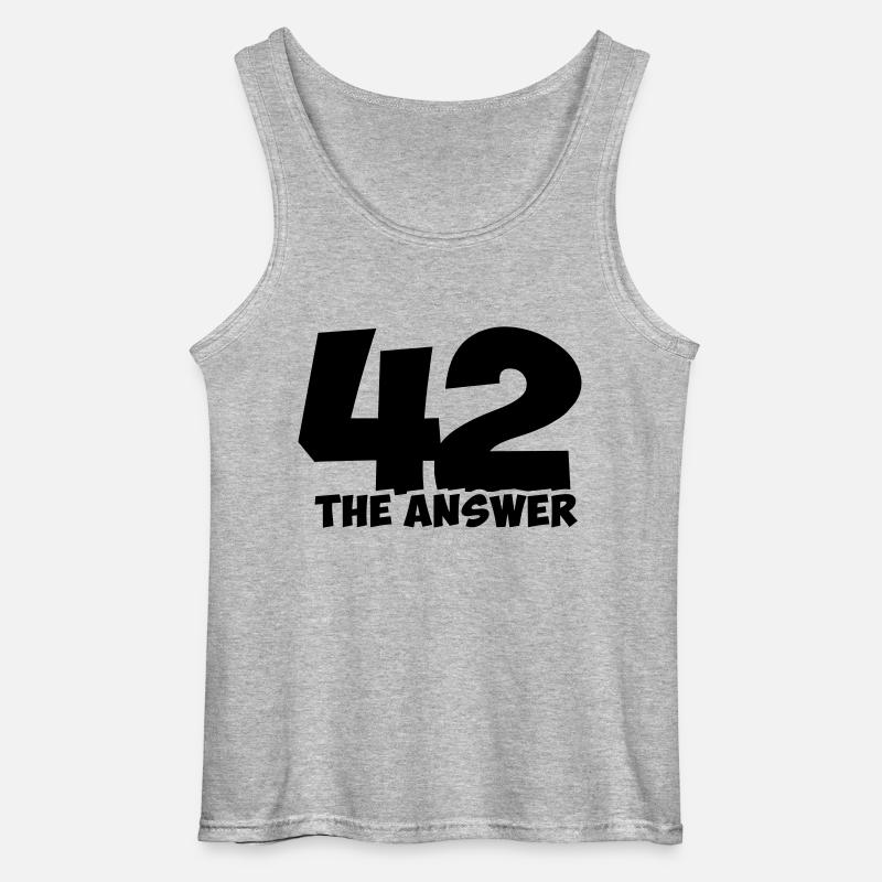 the answer 42 - Gildan Männer Tank Top - Grau meliert