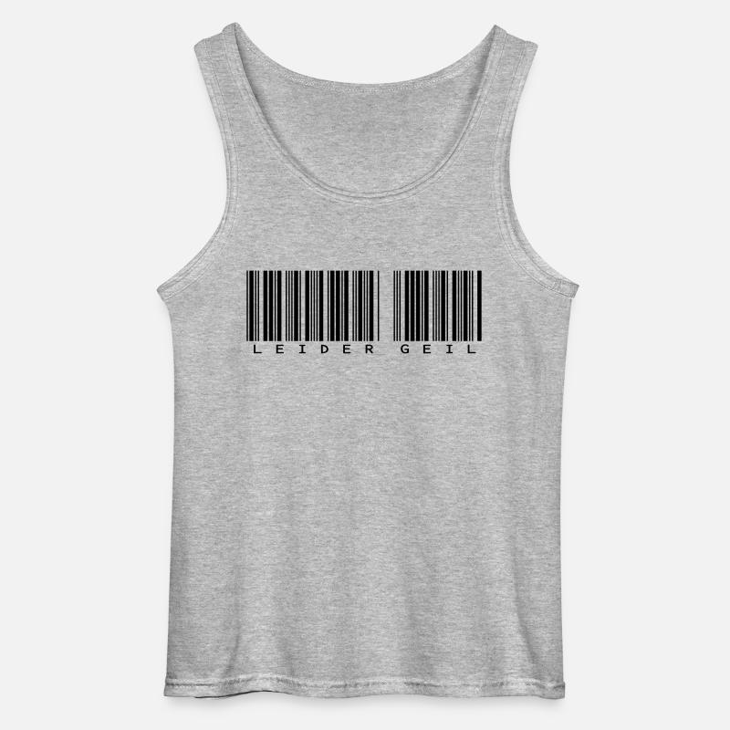 Leider Geil Barcode - Gildan Männer Tank Top - Grau meliert