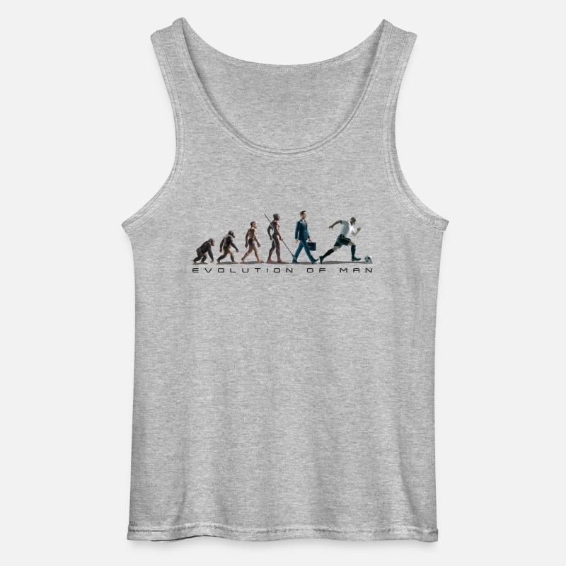 Evolution Fussball Zeichenfläche 1 Kopie - Gildan Männer Tank Top - Grau meliert