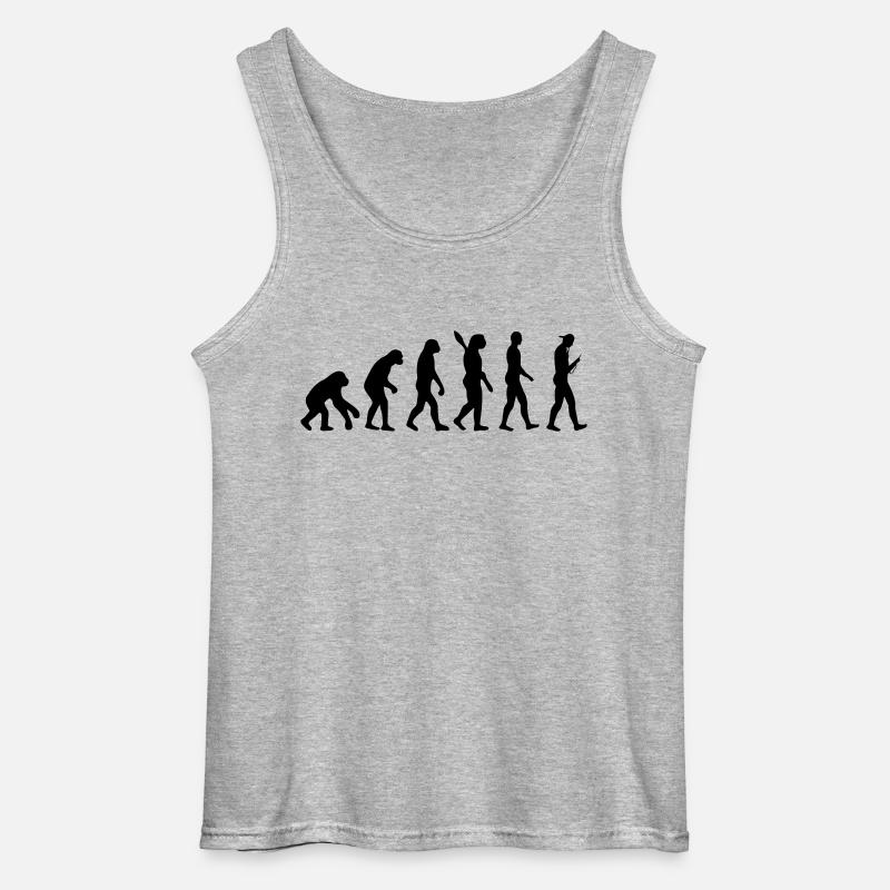 Evolution these days - Gildan Männer Tank Top - Grau meliert