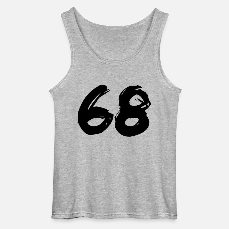 Brushed 68 - Gildan Männer Tank Top - Grau meliert