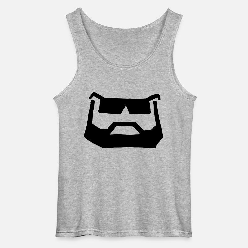 bart brille - Gildan Männer Tank Top - Grau meliert