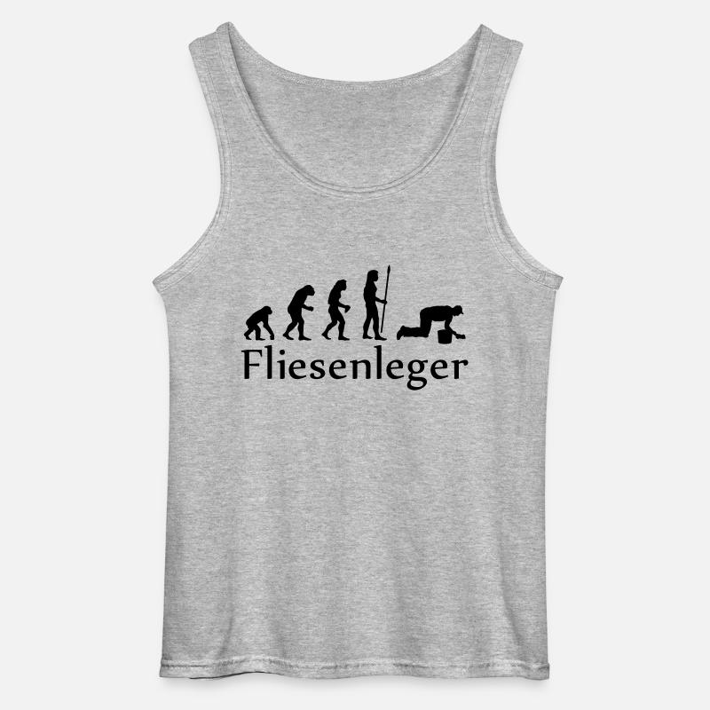 evolution_fliesenleger - Gildan Men’s Tank Top - sports grey