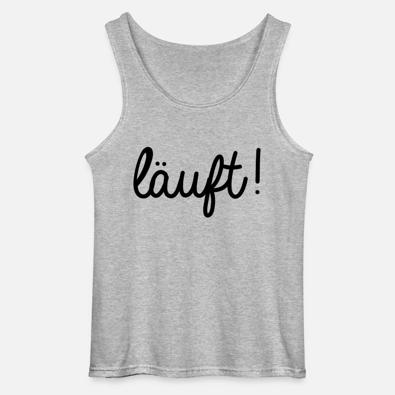 laeuft - Gildan Männer Tank Top - Grau meliert