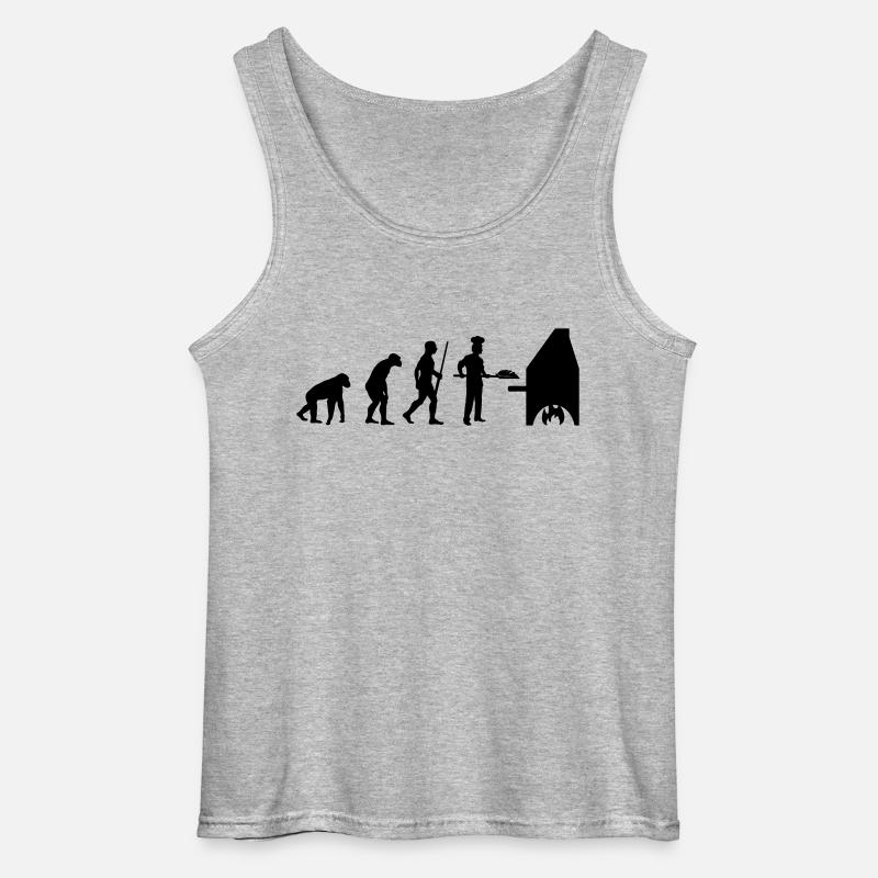 Bäcker Baker Evolution - Gildan Männer Tank Top - Grau meliert