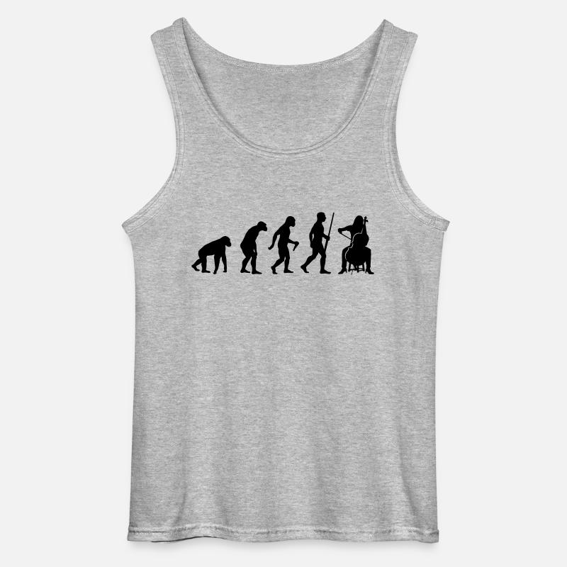Evolution Cello Player - Gildan Men’s Tank Top - sports grey