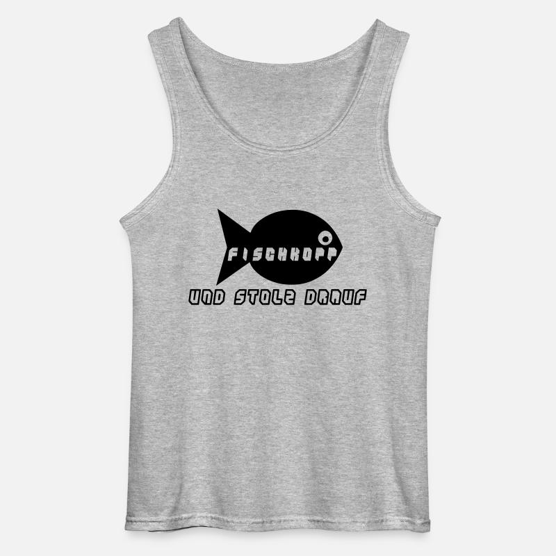 Fischkopp - Gildan Männer Tank Top - Grau meliert