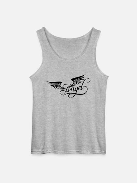 camicia angelo disegno del tatuaggio ala dire bugie angelo - Canotta da uomo Gildan - grigio melange
