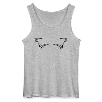 Graffiti Frame - Gildan Männer Tank Top - Grau meliert - Vorne
