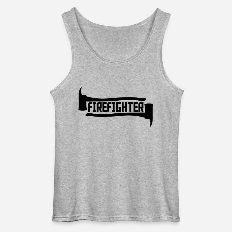 Firefighter Axt Logo - Gildan Männer Tank Top - Grau meliert