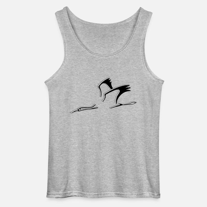 Stork flying 3D - Gildan Men’s Tank Top - sports grey