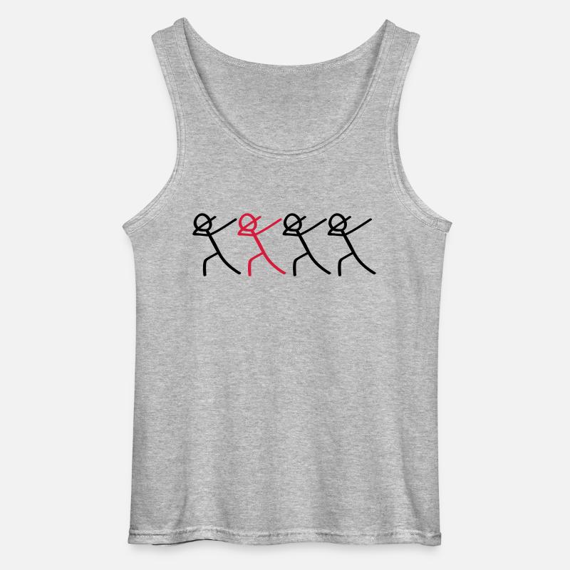 dabbing team figures - Gildan Männer Tank Top - Grau meliert
