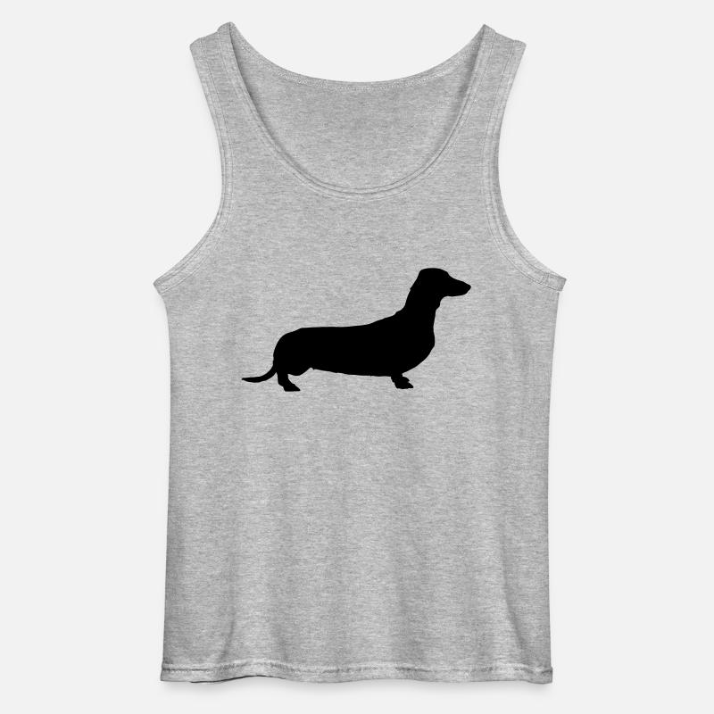Dackel - Gildan Männer Tank Top - Grau meliert