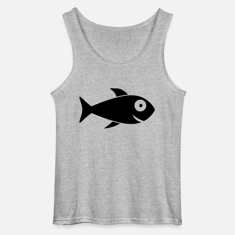 Cool Fish - Gildan Männer Tank Top - Grau meliert