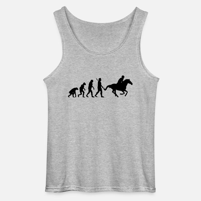 Evolution Reiten - Gildan Männer Tank Top - Grau meliert