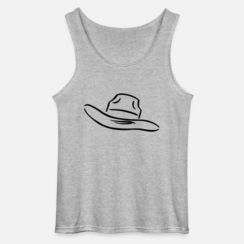 hut ... von wicki_de - Gildan Männer Tank Top - Grau meliert