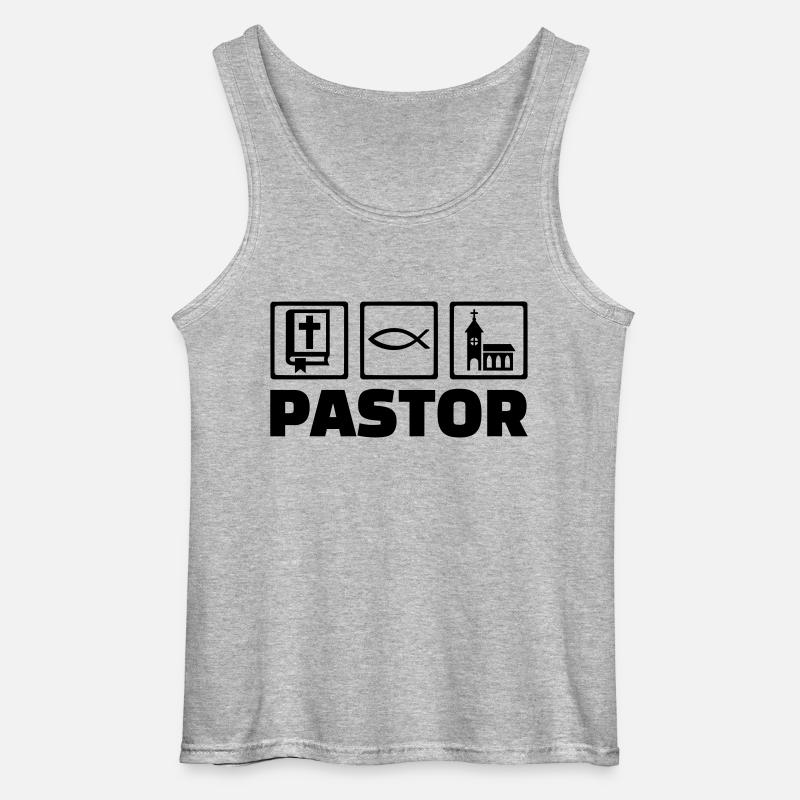Pastor - Gildan Männer Tank Top - Grau meliert