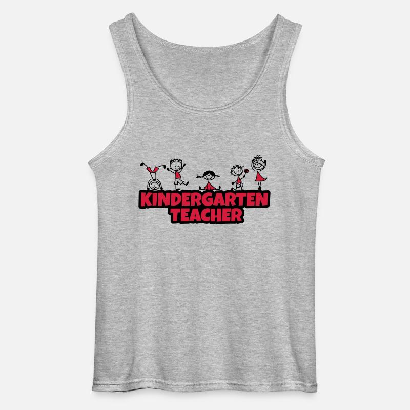 kindergarten teacher - Gildan Männer Tank Top - Grau meliert